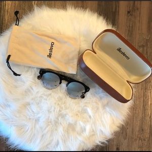 Illesteva Mirrored Round-Framed Sunglasses